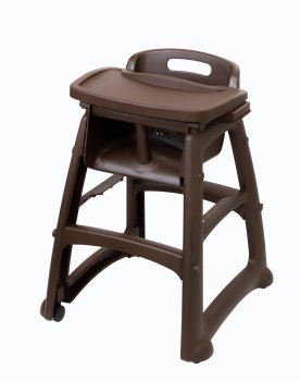 Детский стульчик для ресторана коричневый