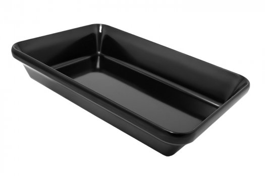 Блюдо для викладання продуктів з меламіну 30×19,5×5,5 см чорне