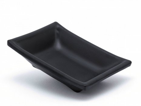Соусник из меламина прямоугольный черный 40 мл 87×63×21 мм