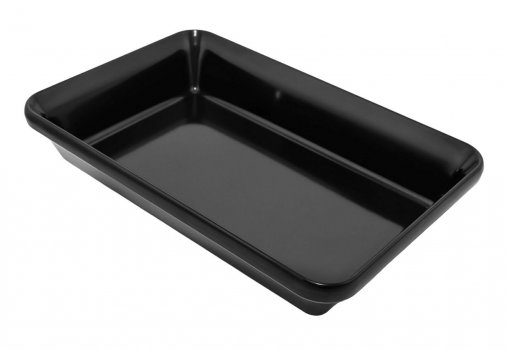 Блюдо для викладання продуктів з меламіну 20×15×5,5 см чорне