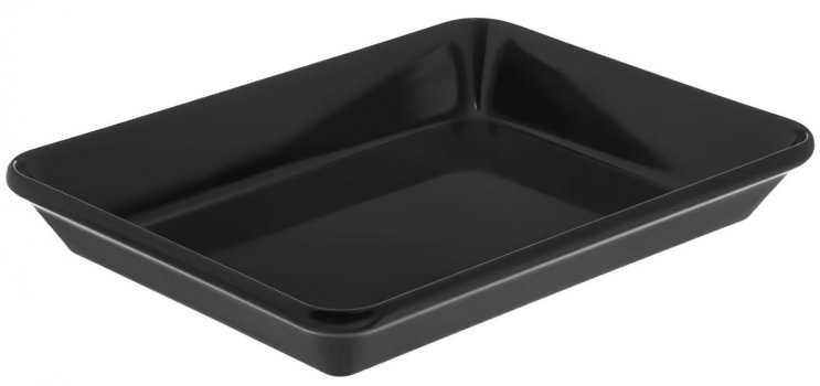 Блюдо для викладання продуктів з меламіну 39,7×30×5,5 см чорне