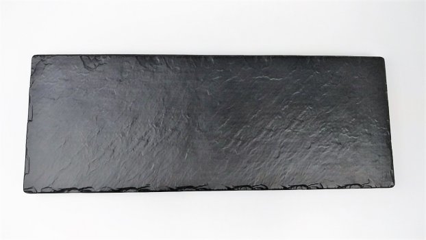 Блюдо для подачі з меламіну чорне 40×15×1,8 см