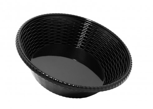 Блюдо круглое из меламина 23,9×7,2 см черное