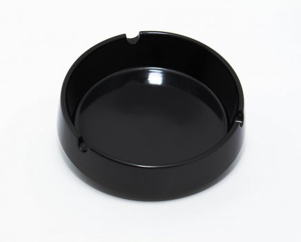Пепельница из меламина круглая черная 9x2,6 см