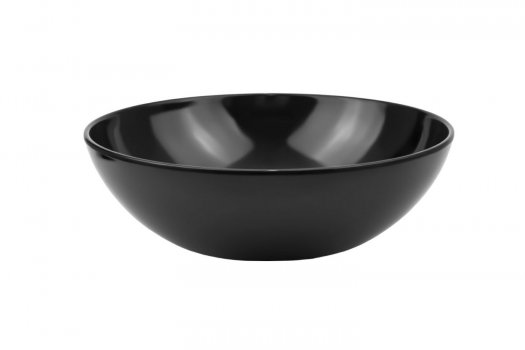 Блюдо круглое глубокое из меламина черное 4 л 31,6×10,8 см