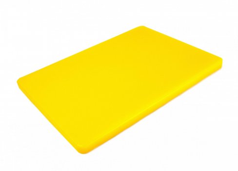 Двусторонняя разделочная доска LDPE, 400 × 300 × 20 мм, жёлтая