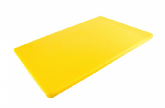 Двусторонняя разделочная доска LDPE, 600 × 400 × 20 мм, желтая