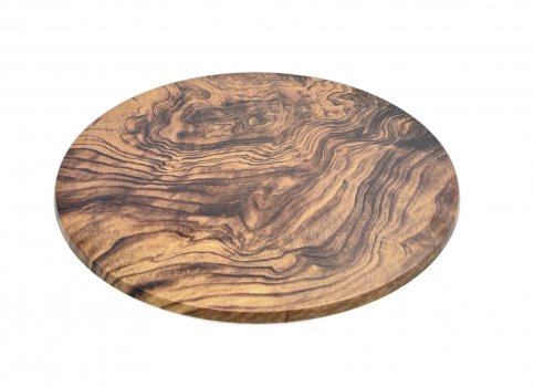 Поднос из меламина круглый 33 см цвет дерева