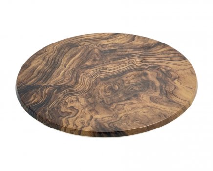 Поднос из меламина круглый 43 см цвет дерева