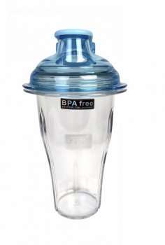 Смесительный стакан 720 мл прозрачный с голубой крышкой