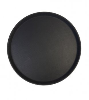 Поднос антислип черный круглый 35,5 см Поднос антислип черный круглый 35,5 см