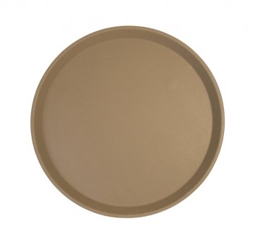 Поднос антислип Фаберглас светло-коричневый круглый 35,5 см Поднос антислип Фаберглас светло-коричневый круглый 35,5 см