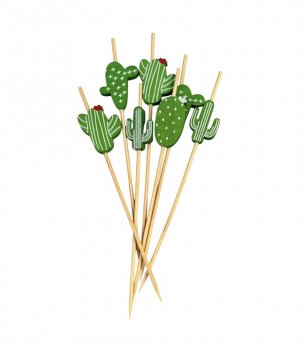 Бамбуковая шпажка Кактус 120 мм 100 шт