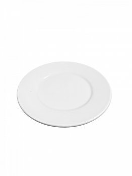 Тарілка кругла із полікарбонату біла 15 см