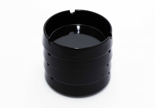 Попільничка з меламіну кругла чорна 9x2,6 см