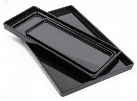 Поднос из меламина 40,3×27×2 см черный

