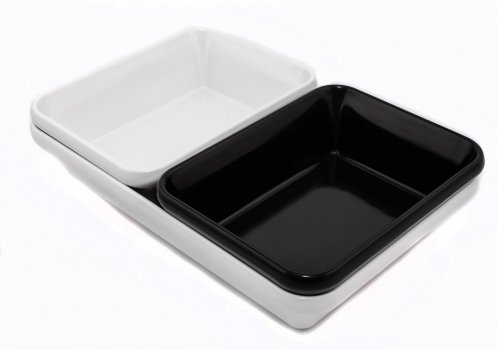 Блюдо для выкладки продуктов из меламина 30×19,5×5,5 см черное