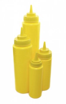 Пляшка для соусів з мірною шкалою жовта 950 мл
