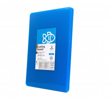 Двусторонняя разделочная доска LDPE, 400 × 300 × 20 мм, синяя