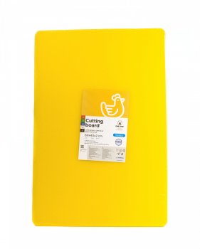 Двусторонняя разделочная доска LDPE, 600 × 400 × 20 мм, желтая