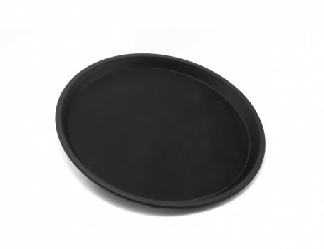 Таця з антиковзким покриттям кругла чорна 28 см