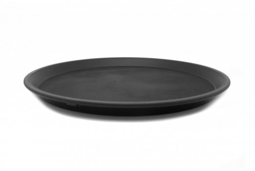 Таця з антиковзким покриттям кругла чорна 35 см