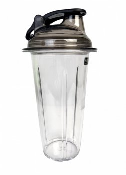 Змішувальний стакан 950 мл прозорий з чорною кришкою