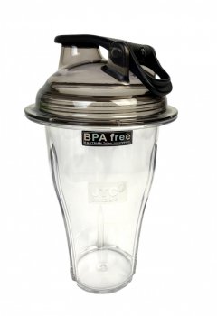 Смесительный стакан 720 мл прозрачный с черной крышкой