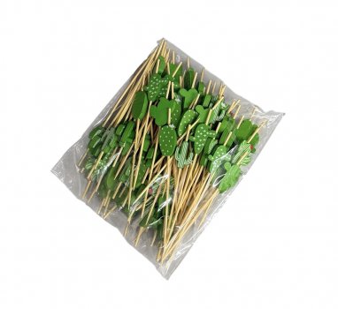 Бамбуковая шпажка Кактус 120 мм 100 шт