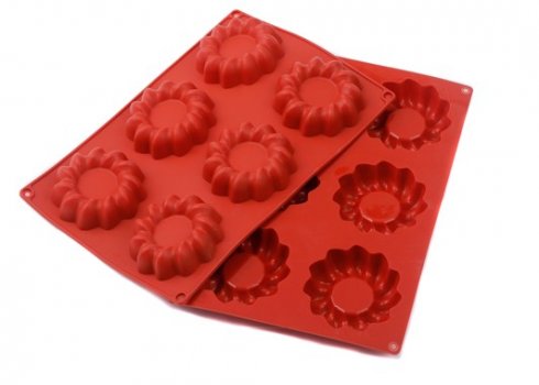 Форма силіконова Профі Пісочне печиво 80 мм 6 комірок